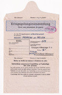 Fischbek 1944 Oflag X D Offizierslager Lieutenant Henri Moreau De Melen WW2 Liège Belgique Baron Ancion - Gevangenenpost