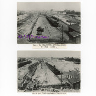 Lots De 2 Photos Gare Charonne Marchandises Ligne Petite Ceinture Paris Seine 75 France Train Chemin Chemins Fer Photo - Eisenbahnen