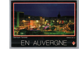 CLERMONT FERRAND 63 - La Place De Jaude Illuminée De Nuit Carte Vierge - Clermont Ferrand