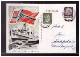 DT- Reich (024212) Ganzsache P243/ 07 Schnellboote, Mit Tagesstempel! Frankfurt Vom 2.8.1941 - Postcards