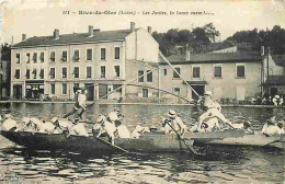 42 - Rive De Gier - Les Joutes - La Lance Casse - Animée - Carte Abimé En Haut à Gauche - CPA - Voir Scans Recto-Verso - Rive De Gier