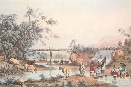Art - Peinture - Auguste Borget - Bamboo Aqueduct - Hong Kong 1838 - Carte Gauffrée - CPM - Voir Scans Recto-Verso - Paintings