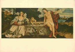 Art - Peinture - Tiziano - Amor Sacro E Profano - Roma - Galleria Borghese - CPM - Voir Scans Recto-Verso - Peintures & Tableaux