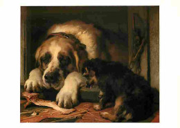 Art - Peinture - Edwin Landseer - Looking For Crumbs From The Rich Man's Table - Carte Neuve - Chiens - The Wallace Coll - Malerei & Gemälde