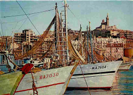 13 - Marseille - Le Vieux Port - Coin Des Chalutiers - Notre Dame De La Garde - Bateaux - CPM - Voir Scans Recto-Verso - Vieux Port, Saint Victor, Le Panier