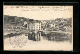 CPA Casseneuil, Usine Lescazes Et Vieux Quartier  - Autres & Non Classés