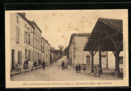 CPA Castelnau-sur-Gupie, Un Coin De La Halle, Rue De La Poste  - Sonstige & Ohne Zuordnung