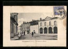 CPA Cocumont, La Place Et La Mairie  - Autres & Non Classés