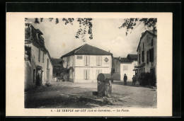 CPA Le Temple-sur-Lot, La Place  - Altri & Non Classificati