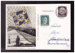 DT- Reich (024213) Ganzsache P243/ 04 Marineartillerie (Tarnnetz), Mit Tagesstempel! Frankfurt Vom 2.8.1941 - Postcards