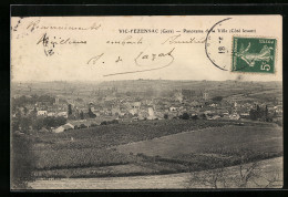 CPA Vic-Fezensac, Vue Générale De La Ville, Côté Levant  - Vic-Fezensac