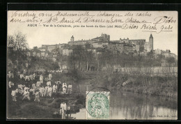 CPA Auch, Vue De La Cathédrale Prise Des Bords Du Gers  - Auch