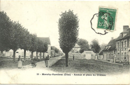 Monchy Humieres Avenue Et Place Du Chateau - Otros & Sin Clasificación