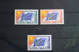 Frankreich Dienstmarken Europarat 10-12 Postfrisch #VD446 - Autres & Non Classés