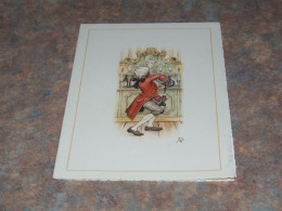 75770-         9,5 X 13 CM. - DOUBLE CARD, ILLUSTRATION  ANTON PIECK - Pieck, Anton