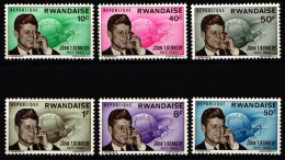 Ruanda 129-134 Postfrisch Kennedy #KP972 - Autres & Non Classés