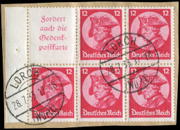 Deutsches Reich, 1933, Hbl. 75 B, Briefstück - Sonstige & Ohne Zuordnung