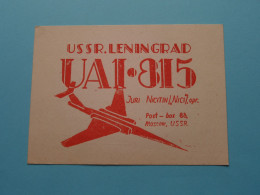 UA1-815 Juri Nicitin Moscow USSR Leningrad ( Radio / QSL ) 1963 ( See SCANS ) ! - Altri & Non Classificati