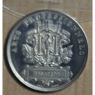 Médaille Argent "Arts Professionnels Besançon" 1865 Attribué à Pétua (23), Lartdesgents.fr - Monarchia / Nobiltà