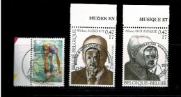 2001 2989 & 2990/2991  Postfris Met 1édag Stempel : HEEL MOOI ! MNH Avec Cachet 1er Jour "WATER         MUZIEK EN LITERA - Unused Stamps