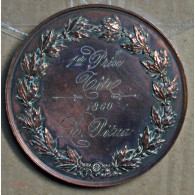 Médaille "1er Prix Cête" 1860, Attribué à Pétua (25), Lartdesgents.fr - Adel