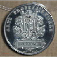 Médaille Argent "Arts Professionnels Besançon Honneur Patrie Travail" 1864, Attribué à Pétua (26), Lartdesgents.fr - Adel