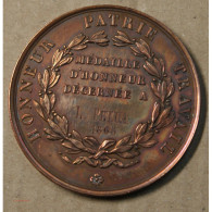 Médaille "Arts Professionnels Besançon Honneur Patrie Travail" 1866, Attribué à Pétua (31), Lartdesgents.fr - Monarchia / Nobiltà