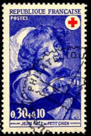 France Poste Obl Yv:1700 Mi:1777 Jean-Baptiste Greuze Jeune Fille Au Petit Chien (TB Cachet Rond) (Thème) - Red Cross