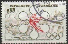 France Poste Obl Yv:1705 Mi:1781 Jeux Olympiques Sapporo Slalom (cachet Rond) (Thème) - Sci