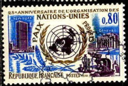 France Poste Obl Yv:1658 Mi:1729 25.Anniversaire De L'ONU (TB Cachet Rond) (Thème) - ONU