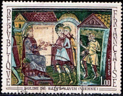 France Poste Obl Yv:1588 Mi:1677 Eglise De St-Savin Fresques (TB Cachet Rond) (Thème) - Otros & Sin Clasificación