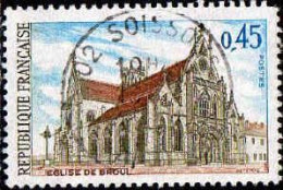 France Poste Obl Yv:1582 Mi:1651 Eglise De Brou (Dents Courtes) (Thème) - Churches & Cathedrals