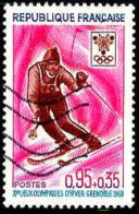 France Poste Obl Yv:1547 Mi:1614 JO Grenoble Slalom (Lign.Ondulées) (Thème) - Ski