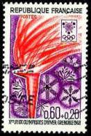 France Poste Obl Yv:1545 Mi:1612 JO Grenoble Flamme Olympique (Obl.mécanique) (Thème) - Winter 1968: Grenoble