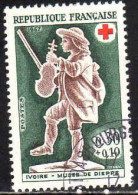 France Poste Obl Yv:1541 Mi:1608 Ivoire Musée De Dieppe Violoneux (TB Cachet Rond) (Thème) - Croix-Rouge