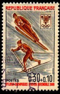 France Poste Obl Yv:1543 Mi:1610 JO Grenoble Ski (TB Cachet Rond) (Thème) - Sci