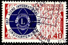 France Poste Obl Yv:1534 Mi:1601 Cinquantenaire Du Lions (TB Cachet Rond) (Thème) - Rotary, Club Leones