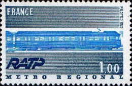 France Poste N** Yv:1804 Mi:1928 Métro Régional RATP (Thème) - Eisenbahnen