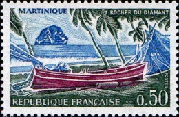 France Poste N** Yv:1644 Mi:1715 Martinique Rocher Du Diamant (Thème) - Barcos
