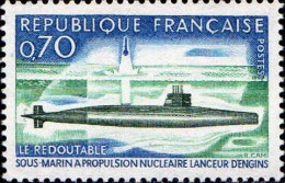 France Poste N** Yv:1615 Mi:1686 Le Redoutable Sous-marin (Thème) - Boten