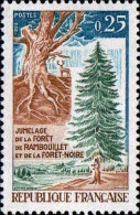 France Poste N** Yv:1561 Mi:1626 Jumelage Forêt De Rambouillet-Forêt-Noire (Thème) - Protección Del Medio Ambiente Y Del Clima
