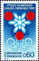 France Poste N** Yv:1520 Mi:1576 Jeux Olympiques D'hiver Grenoble (Thème) - Hiver 1968: Grenoble