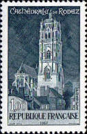 France Poste N** Yv:1504 Mi:1585 Cathédrale De Rodez (Thème) - Eglises Et Cathédrales