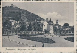 Cr342 Cartolina Monselice Monumento Ai Caduti Provincia Di Padova 1938 - Padova (Padua)