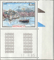 Monaco Poste N** Yv:1492 Mi:1713 Le Port De Monaco En 1912 Coin D.feuille Daté 13-8-85 - Nuevos