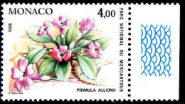 Monaco Poste N** Yv:1466 Mi:1688 Primula Allionii Bord De Feuille - Unused Stamps