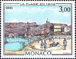 Monaco Poste N** Yv:1385 Mi:1589 La Plage En 1902 - Ongebruikt