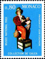 Monaco Poste N** Yv:1380 Mi:1611 Automate Paysan & Son Cochon - Unused Stamps