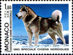 Monaco Poste N** Yv:1367 Mi:1576 Chiens Nordiques - Ongebruikt