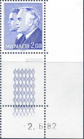 Monaco Poste N** Yv:1337 Mi:1545 Rainier III & Albert De Monaco Coin D.feuille Daté 2-6-82 - Ungebraucht